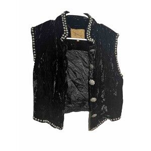 VTG  90’s Western Double D Ranch wear Velvet Vest Sz M